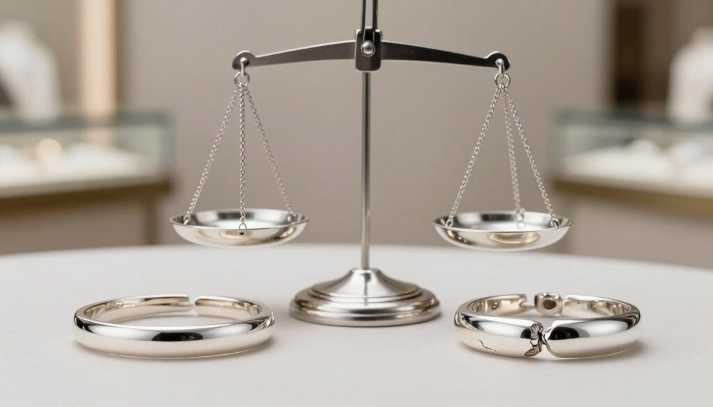Investment value of sterling silver versus artificial jewelry